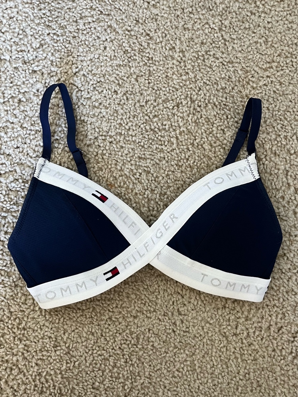 Tommy Hilfiger Navy Logo Bra